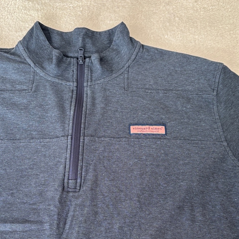Vineyard Vines THE SHEP SHIRT Men's Navy Blue  Quarter-Zip Pullover Size XXL EUC